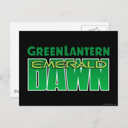 Green Lantern - Emerald Dawn Logo Postkarte (Vorne/Hinten)