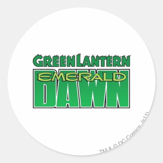 Green Lantern - Emerald Dawn Logo Runder Aufkleber (Vorderseite)