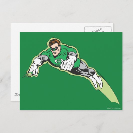 Green Lantern Energy Beam Postkarte (Vorne/Hinten)
