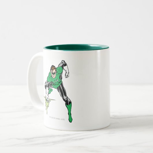 Green Lantern Fight Zweifarbige Tasse (Vorderseite Links)