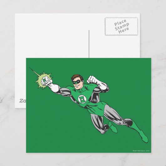Green Lantern Fly Verlassen 2 Postkarte (Vorne/Hinten)