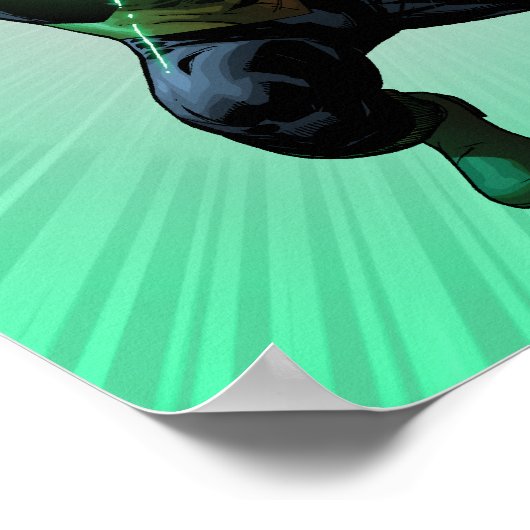 Green Lantern & Glowing Ring Poster (Ecke)