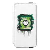 Green Lantern Graffiti Symbol Incipio iPhone Geldbeutel-Hülle (Folio Vorderseite)