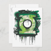 Green Lantern Graffiti Symbol Postkarte (Vorne/Hinten)