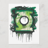 Green Lantern Graffiti Symbol Postkarte (Vorderseite)
