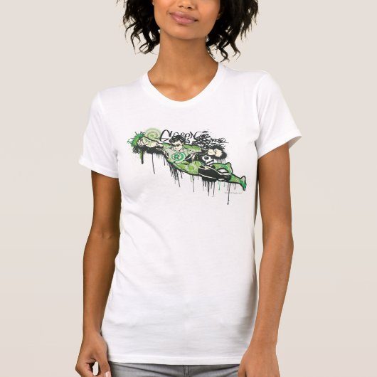 Green Lantern Graffiti-Zeichen T-Shirt (Vorderseite)
