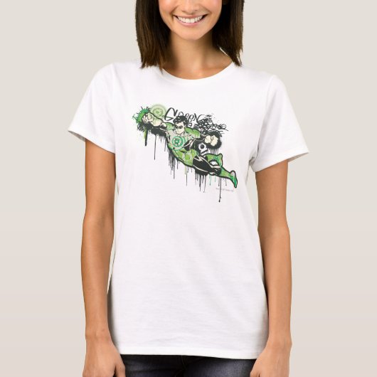 Green Lantern Graffiti-Zeichen T-Shirt (Vorderseite)