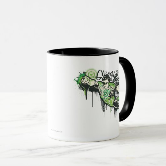 Green Lantern Graffiti-Zeichen Tasse (VorderseiteRechts)
