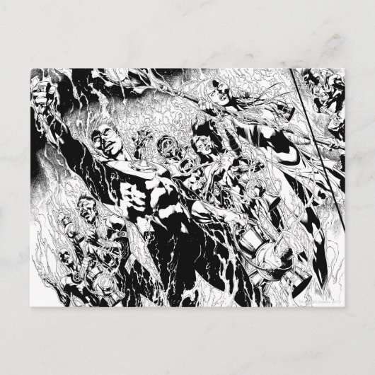 Green Lantern Group Postkarte (Vorderseite)