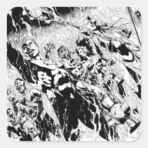 Green Lantern Group Quadratischer Aufkleber
