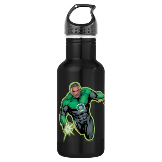 Green Lantern John Stewart Edelstahlflasche (Vorderseite)