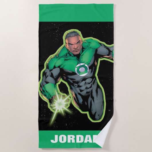 Green Lantern John Stewart Strandtuch (Vorderseite)