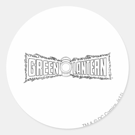Green Lantern Logo 7 Runder Aufkleber (Vorderseite)