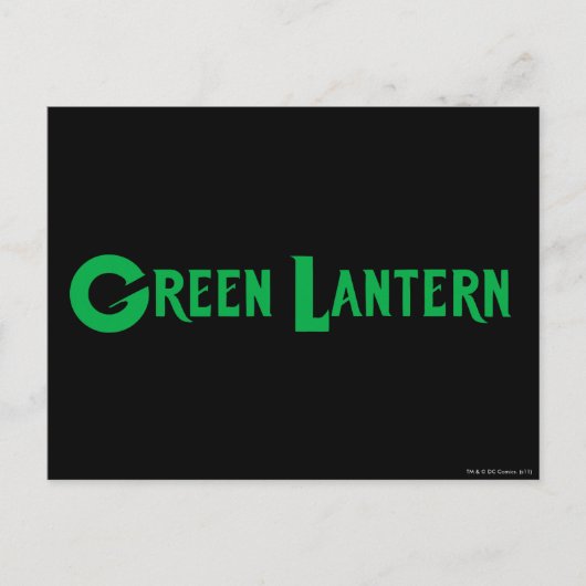 Green Lantern Logo 9 Postkarte (Vorderseite)
