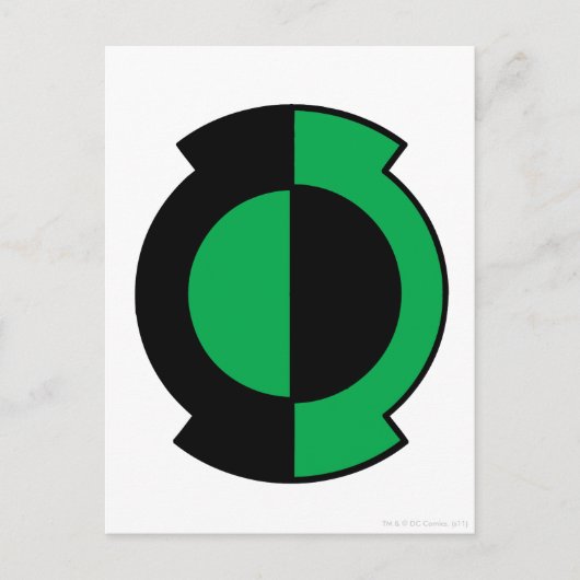 Green Lantern Logo Gedreht Postkarte (Vorderseite)
