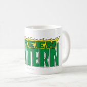 Green Lantern Logo - Gelbe Flammen Kaffeetasse (VorderseiteRechts)
