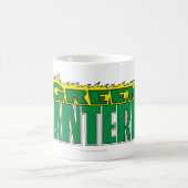 Green Lantern Logo - Gelbe Flammen Kaffeetasse (Mittel)