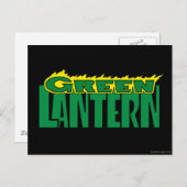 Green Lantern Logo - Gelbe Flammen Postkarte (Vorne/Hinten)