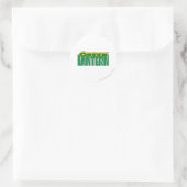 Green Lantern Logo - Gelbe Flammen Runder Aufkleber (Tasche)