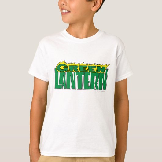 Green Lantern Logo - Gelbe Flammen T-Shirt (Vorderseite)