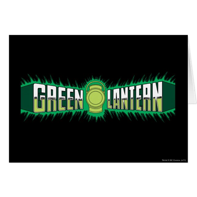 Green Lantern Logo - Grüne Flammen (Vorderseite (Horizontal))