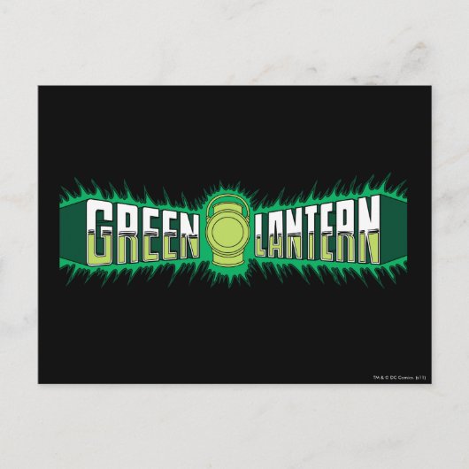 Green Lantern Logo - Grüne Flammen Postkarte (Vorderseite)