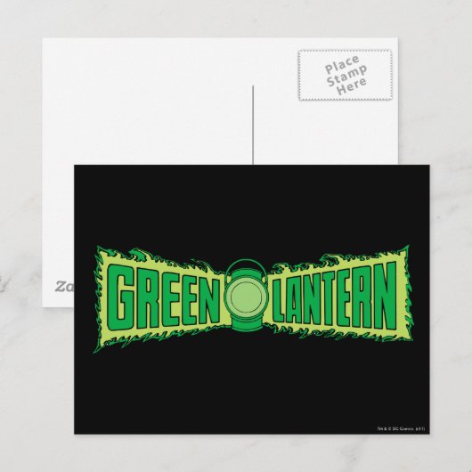 Green Lantern Logo mit Lattern Postkarte (Vorne/Hinten)