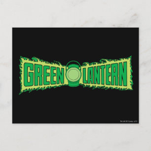 Green Lantern Logo mit Lattern Postkarte