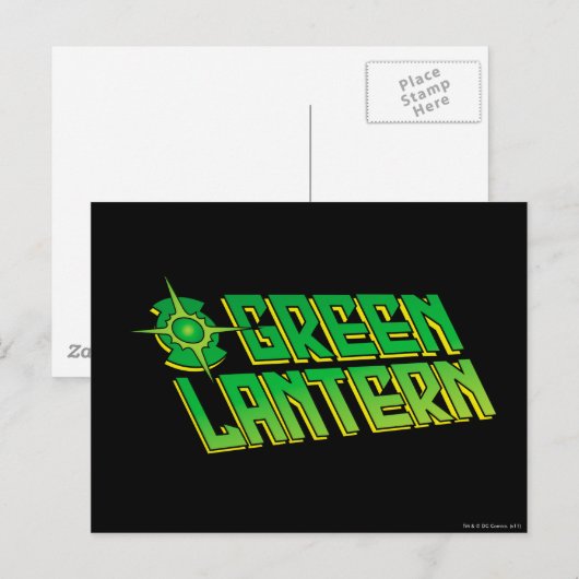 Green Lantern Logo - Slanted Postkarte (Vorne/Hinten)