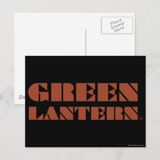 Green Lantern Logo - Tan Postkarte (Vorne/Hinten)