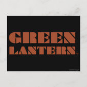 Green Lantern Logo - Tan Postkarte (Vorderseite)