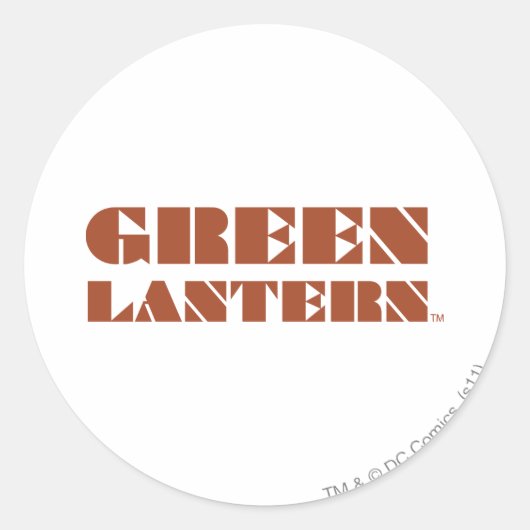 Green Lantern Logo - Tan Runder Aufkleber (Vorderseite)
