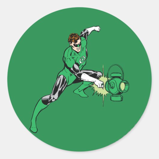 Green Lantern Power Runder Aufkleber (Vorderseite)