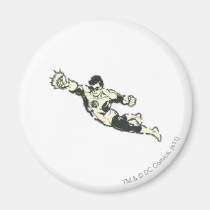 Green Lantern Punches Grunge Magnet