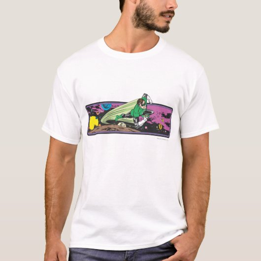 Green Lantern Races Thru Space T-Shirt (Vorderseite)