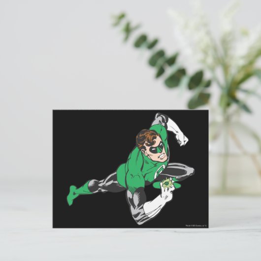 Green Lantern Runs Postkarte (Stehend Vorderseite)
