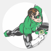 Green Lantern Runs Runder Aufkleber (Vorderseite)