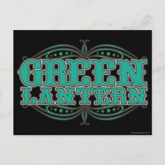 Green Lantern Showtime Letters Postkarte (Vorderseite)