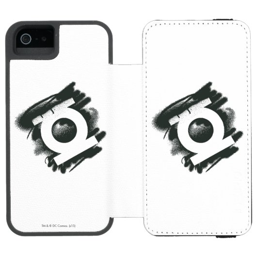 Green Lantern Spray Symbol Incipio iPhone Geldbeutel-Hülle (Folio Geöffnet)