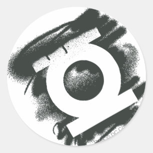 Green Lantern Spray Symbol Runder Aufkleber