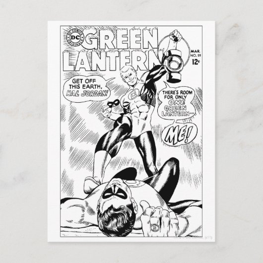 Green Lantern - Steigen Sie aus diesem Earch Hal J Postkarte (Vorderseite)