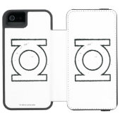 Green Lantern Symbol BW Incipio iPhone Geldbeutel-Hülle (Folio Geöffnet)