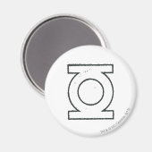 Green Lantern Symbol BW Magnet (Vorderseite/Rückseite)