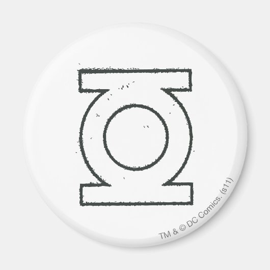 Green Lantern Symbol BW Magnet (Vorne)