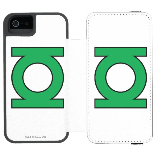 Green Lantern Symbol Incipio iPhone Geldbeutel-Hülle (Folio Geöffnet)