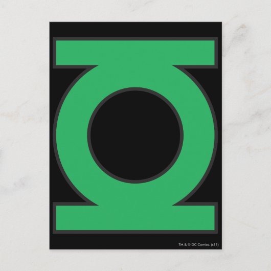 Green Lantern Symbol Postkarte (Vorderseite)