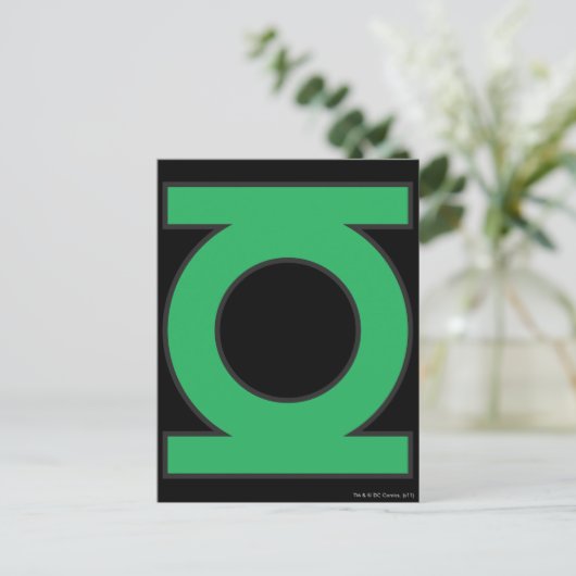Green Lantern Symbol Postkarte (Stehend Vorderseite)