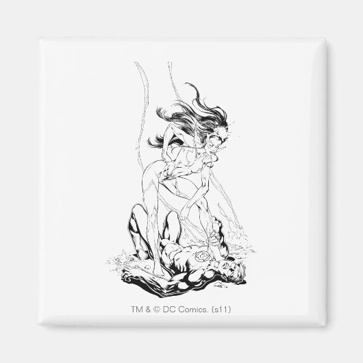 Green Lantern und Star Sapphire Magnet (Vorne)