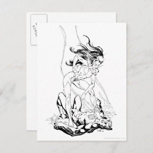 Green Lantern und Star Sapphire Postkarte (Vorne/Hinten)