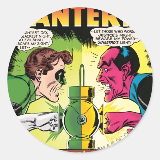 Green Lantern vs Sinestro Runder Aufkleber (Vorderseite)